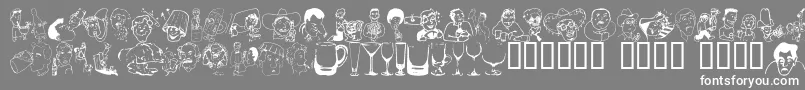 fuente Boozebats – Fuentes Blancas Sobre Fondo Gris