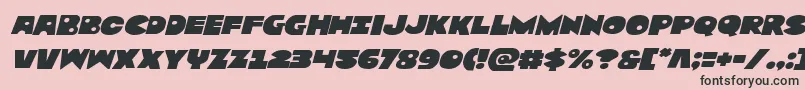 Zounderkiteexpnadital Font – Black Fonts on Pink Background