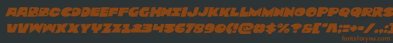 Шрифт Zounderkiteexpnadital – коричневые шрифты на чёрном фоне