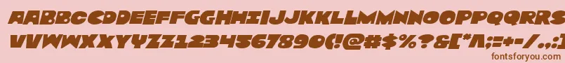 Zounderkiteexpnadital Font – Brown Fonts on Pink Background