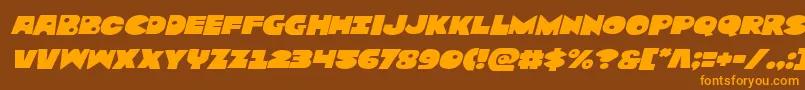 Zounderkiteexpnadital Font – Orange Fonts on Brown Background