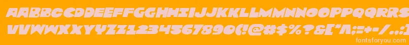 Zounderkiteexpnadital Font – Pink Fonts on Orange Background