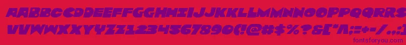 Zounderkiteexpnadital Font – Purple Fonts on Red Background