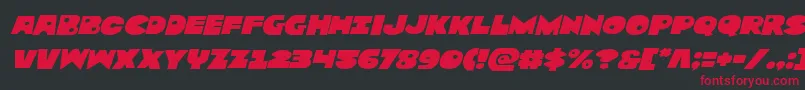 Zounderkiteexpnadital Font – Red Fonts on Black Background