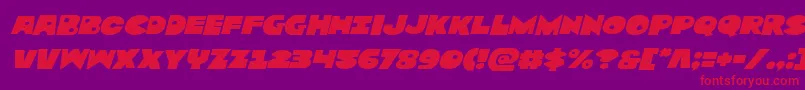 Zounderkiteexpnadital Font – Red Fonts on Purple Background