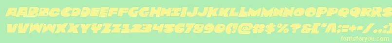 Zounderkiteexpnadital Font – Yellow Fonts on Green Background