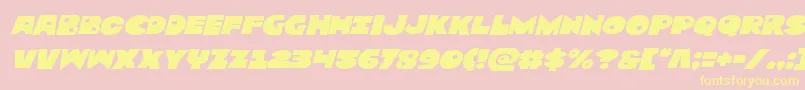 Zounderkiteexpnadital Font – Yellow Fonts on Pink Background