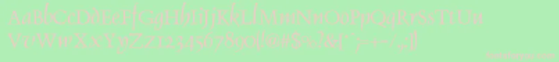 Dolphin-fontti – vaaleanpunaiset fontit vihreällä taustalla