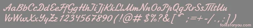 JikharevBoldItalic.001.017-Schriftart – Rosa Schriften auf grauem Hintergrund
