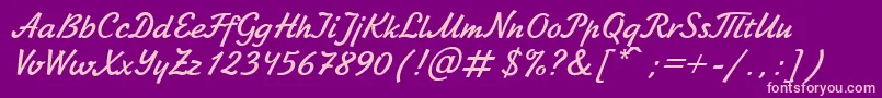 JikharevBoldItalic.001.017 Font – Pink Fonts on Purple Background