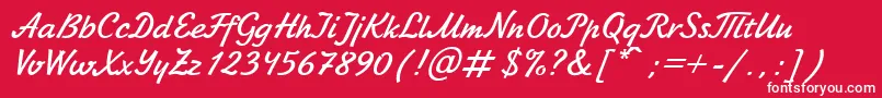 JikharevBoldItalic.001.017 Font – White Fonts on Red Background