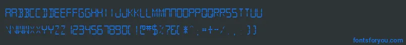 Sfdigitalreadout Medium Font – Blue Fonts on Black Background
