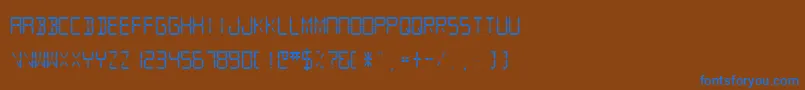 Sfdigitalreadout Medium Font – Blue Fonts on Brown Background