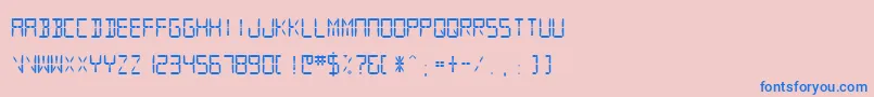 Sfdigitalreadout Medium Font – Blue Fonts on Pink Background