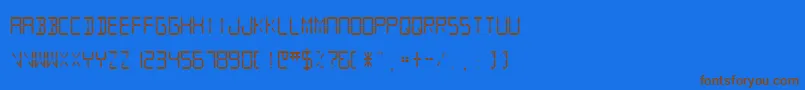 Sfdigitalreadout Medium Font – Brown Fonts on Blue Background
