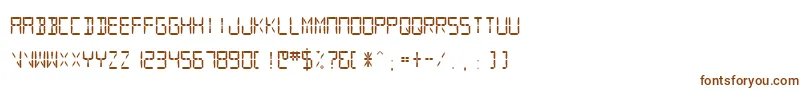 Шрифт Sfdigitalreadout Medium – коричневые шрифты на белом фоне