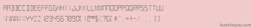 Sfdigitalreadout Medium Font – Gray Fonts on Pink Background