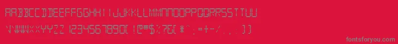 Sfdigitalreadout Medium Font – Gray Fonts on Red Background
