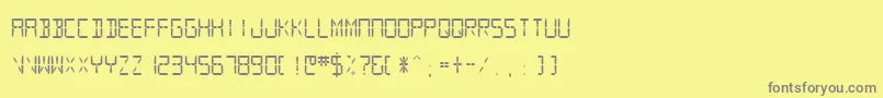 Sfdigitalreadout Medium Font – Gray Fonts on Yellow Background
