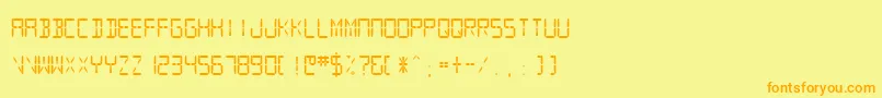 Sfdigitalreadout Medium Font – Orange Fonts on Yellow Background