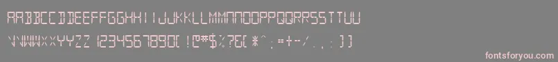 Sfdigitalreadout Medium Font – Pink Fonts on Gray Background