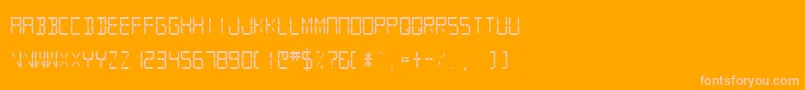 Sfdigitalreadout Medium Font – Pink Fonts on Orange Background