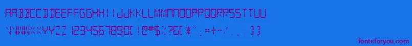 Sfdigitalreadout Medium Font – Purple Fonts on Blue Background