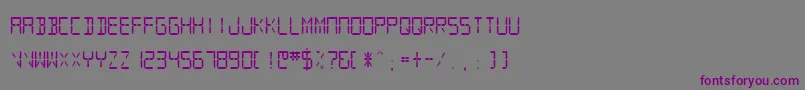 Шрифт Sfdigitalreadout Medium – фиолетовые шрифты на сером фоне