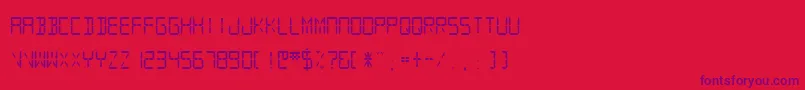 Sfdigitalreadout Medium Font – Purple Fonts on Red Background