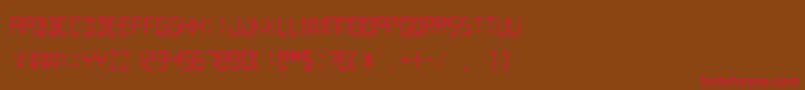 Sfdigitalreadout Medium Font – Red Fonts on Brown Background