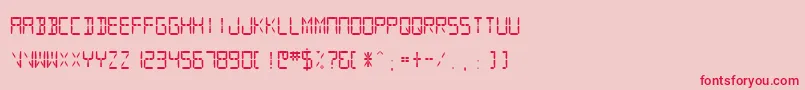 Sfdigitalreadout Medium Font – Red Fonts on Pink Background