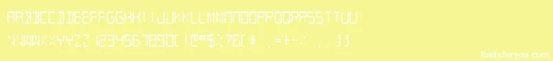 Sfdigitalreadout Medium Font – White Fonts on Yellow Background