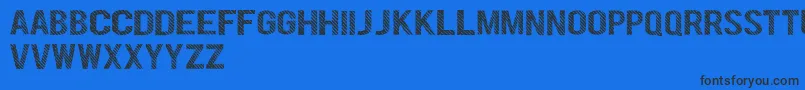 フォントDenymDemo – 黒い文字の青い背景