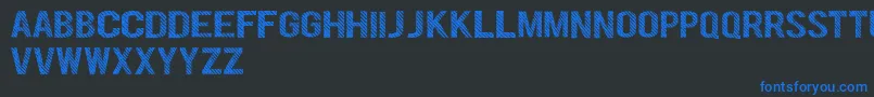 DenymDemo-fontti – siniset fontit mustalla taustalla