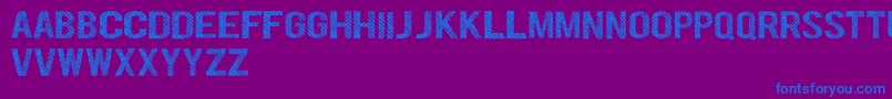 フォントDenymDemo – 紫色の背景に青い文字