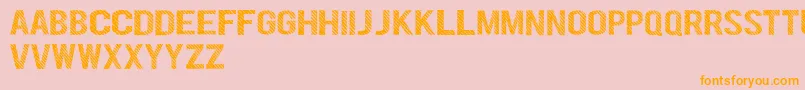 DenymDemo Font – Orange Fonts on Pink Background