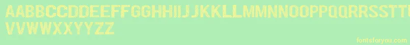 DenymDemo Font – Yellow Fonts on Green Background