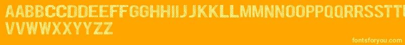 DenymDemo Font – Yellow Fonts on Orange Background