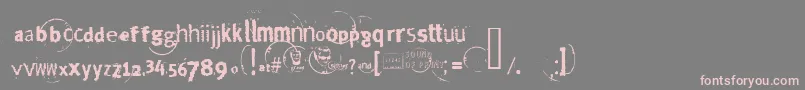 TheDevilsCar Font – Pink Fonts on Gray Background