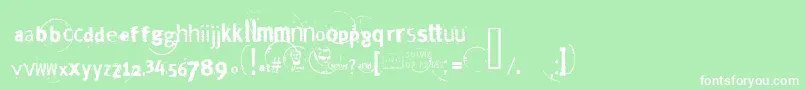 TheDevilsCar Font – White Fonts on Green Background