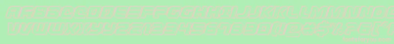 Defconzeroengraveital Font – Pink Fonts on Green Background