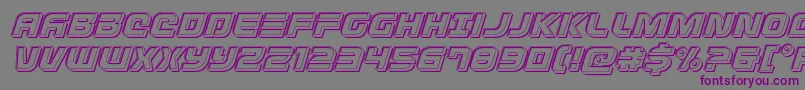 Defconzeroengraveital Font – Purple Fonts on Gray Background