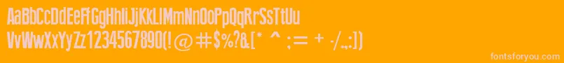 Newpress Font – Pink Fonts on Orange Background
