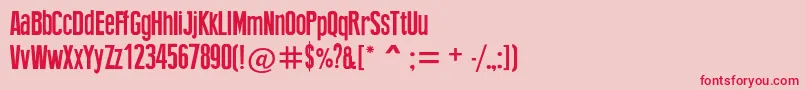 Newpress Font – Red Fonts on Pink Background