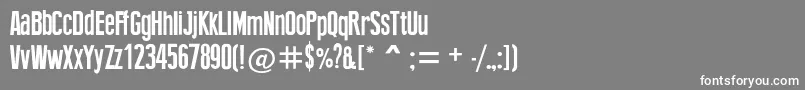 Newpress-fontti – valkoiset fontit harmaalla taustalla