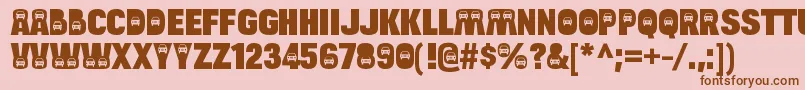 BulltoadcarRegular Font – Brown Fonts on Pink Background