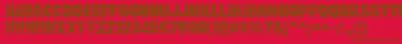 BulltoadcarRegular Font – Brown Fonts on Red Background