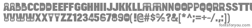 BulltoadcarRegular Font – Gray Fonts on White Background