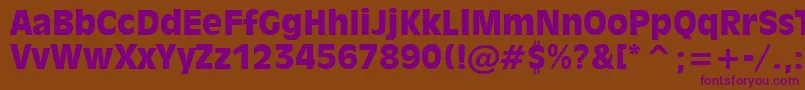 Incised901BlackBt Font – Purple Fonts on Brown Background