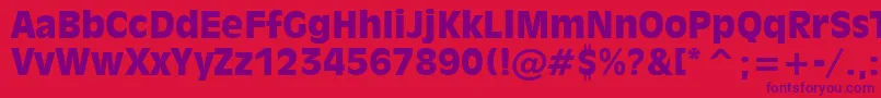 Incised901BlackBt Font – Purple Fonts on Red Background